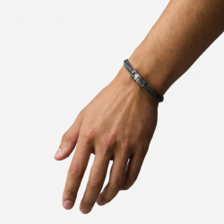 Buddha to Buddha Armband Edwin Mini Ruthenium Zilver maat F J263RS - 59238