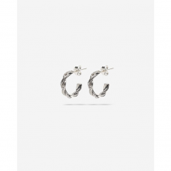 Buddha To Buddha Hoops Katja Twist lab grown Diamant Zilver Set 537DI-one - 59243