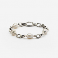 Buddha to Buddha Armband Ben Barok Parel Zilver 550 maat C+-E+ - 59245