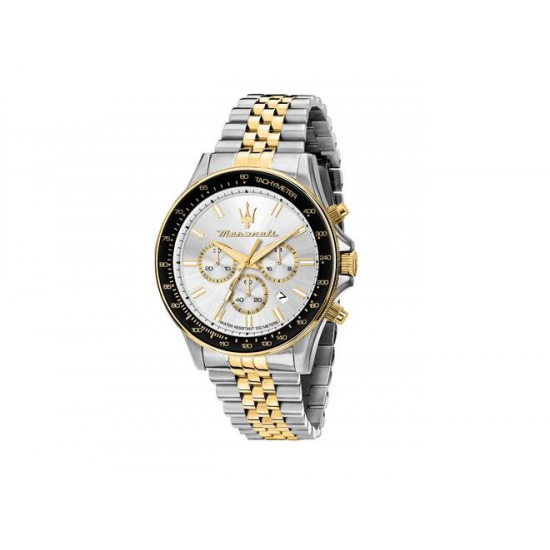 Maserati heren horloge Sfida zilver bicolor 44mm R8873640024 - 59268