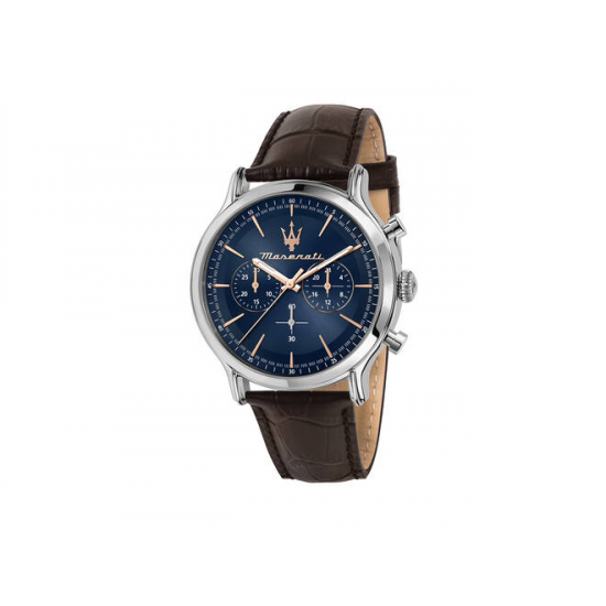 Maserati heren horloge Epoca blauw leer 42mm R8871618014 - 59279