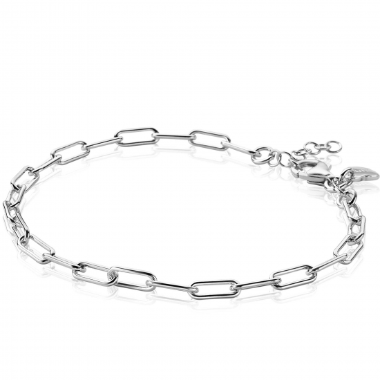 ZINZI zilveren paperclip schakel armband 3,5mm breed ZIA2202 - 59439