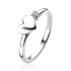 ZINZI zilveren ring hartjes glad en witte zirconia's ZIR2137 maat 56 - 59441