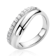 ZINZI zilveren multi-look ring met brede gladde band en band bezet met witte zirkonia's ZIR2902 - 59442