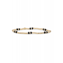 Sparkling Jewels Double Reverse Roundel Armband Onyx - 59444