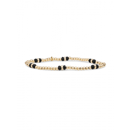 Sparkling Jewels Double Reverse Roundel Armband Onyx - 59444