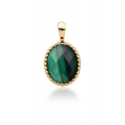 Sparkling Jewels Twist Pendant Malachite - 59451