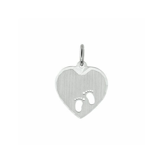 hanger hart en voetjes poli/mat - 58186