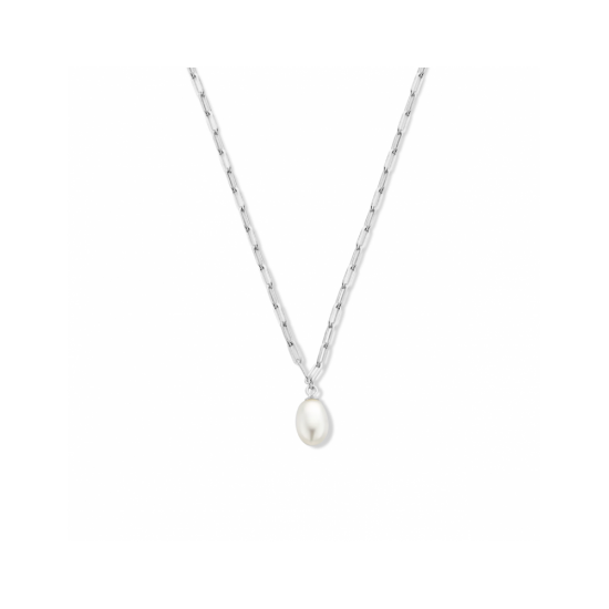 collier paperclip en parel 41 + 4 cm - 56518