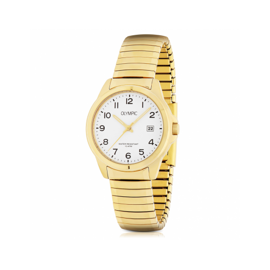 Olympic OL26HDD006 Horloge Heren Goudkleurig 37,5mm - 57679