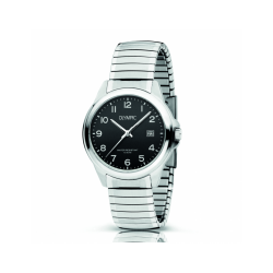 Olympic OL26HSS309 CHARLIE Horloge - Staal - Staal - Zwart - 38mm - 57380