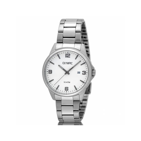 Olympic Glenn Horloge - Staal - Staal - Wit - 57689