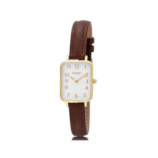 Olympic OL66DDL008 TILLY Horloge - Double - Leer - Arabisch - 58788