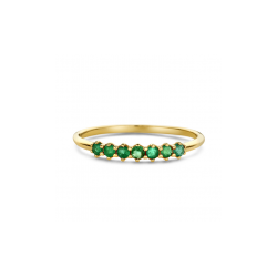 SWING JEWELS GEMSTONES HAPPINESS 14K CT RING EMERALD SWBR10318-Y45-56 - 56917