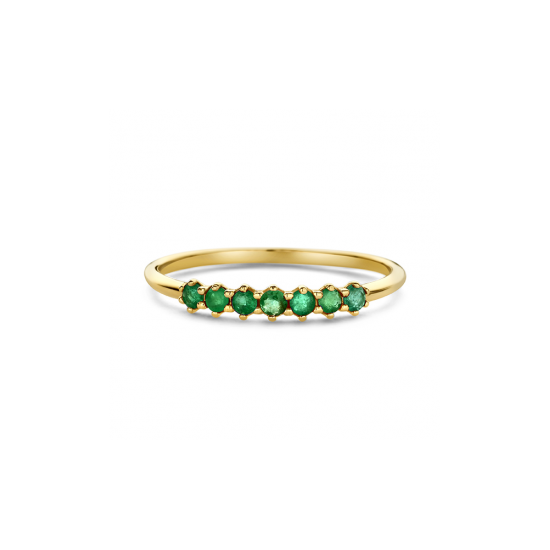 SWING JEWELS GEMSTONES HAPPINESS 14K CT RING EMERALD SWBR10318-Y45-56 - 56917