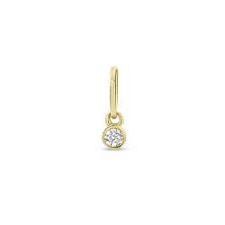 Gouden hanger rond zirkonia - 56049