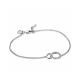 ZINZI zilveren armband 2 open rondjes verbonden wit ZIA1782 - 58288