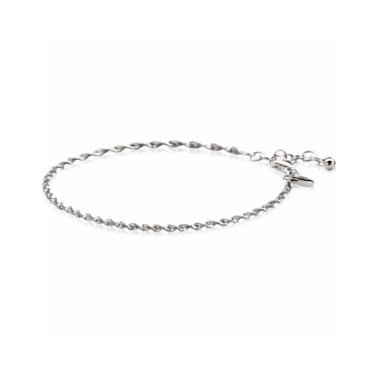 ZINZI zilveren singapore armband met glinsterende gedraaide schakels 1,9mm breed 17-20cm ZIA2585 - 59007