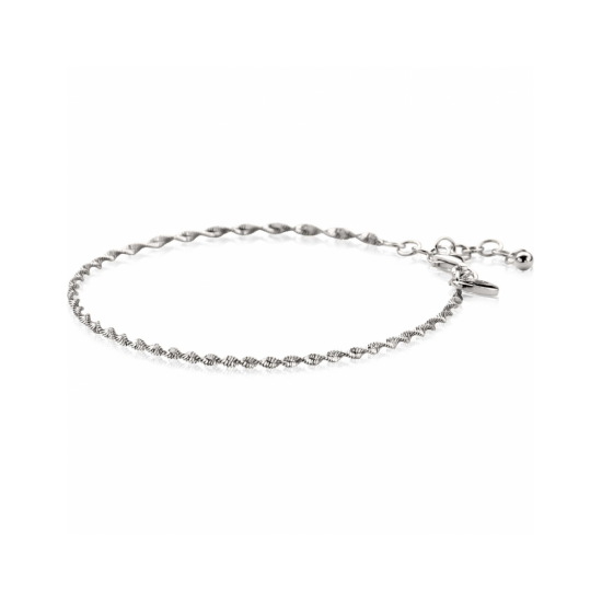ZINZI zilveren singapore armband met glinsterende gedraaide schakels 1,9mm breed 17-20cm ZIA2585 - 59007