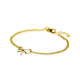 ZINZI gold plated zilveren multi-look armband met sierlijke strik 17-20cm ZIA2677 - 57856