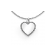 ZINZI zilveren hanger hart met parelrand voor gravure ZIH2653 (zonder collier) - 58985
