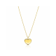 23mm ZINZI gold plated zilveren hanger hart met parelrand voor gravure ZIH2654G (zonder collier) - 58805