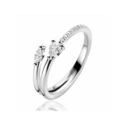 ZINZI zilveren multi-look ring (4mm breed) met een peervormige en ovale witte zirkonia ZIR2689 ZINZI zilveren multi-look ring (4mm breed) met een peervormige en ovale witte zirkonia ZIR2689 Ga naar het begin van de afbeeldingen-gallerij ZINZI zilveren mul