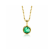 Zinzi  hanger 8mm gold plated  groen smaragd zirconia (zonder collier) - 59041