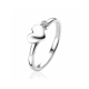 ZINZI zilveren ring hartjes glad en witte zirconia's ZIR2137 maat 56 - 59441