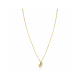 ZINZI goldplated zilveren ketting 45cm met klavertje vier en hartje hanger ZIC2783Y - 58293