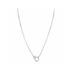 ZINZI zilveren ketting 45cm met verbonden hart en rondje ZIC2811 - 58287