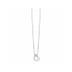 ZINZI zilveren ketting met twee sierlijke harten die met elkaar verbonden zijn, ook bezet met witte zirkonia's 42-45cm ZIC2874 - 59042