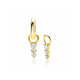 ZINZI gold plated zilveren oorbedels - 59139