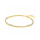 ZINZI gold plated zilveren tennisarmband 2,1mm breed bezet met witte zirkoniaƒ?Ts in verfijnde rijzetting, afgewisseld met drie grotere witte zirkonia's (4,3mm) in chatonzetting ZIA2894Y - 59438