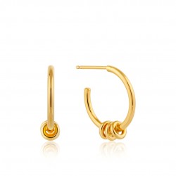 ANIA HAIE Goudkleur Modern Hoop Earrings 1,6cm - 46162