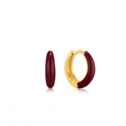 ANIA HAIE Enamel Gold Sleek Huggie Hoop Earrings MAAT 1,2cm - 48199