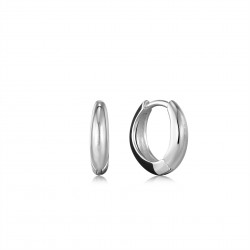 ANIA HAIE Enamel Silver Sleek Huggie Hoop Earrings MAAT 1,2cm - 48200
