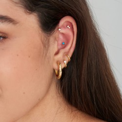 ANIA HAIE Double Sparkle Barbell Single Earring 4,8MM - 49722