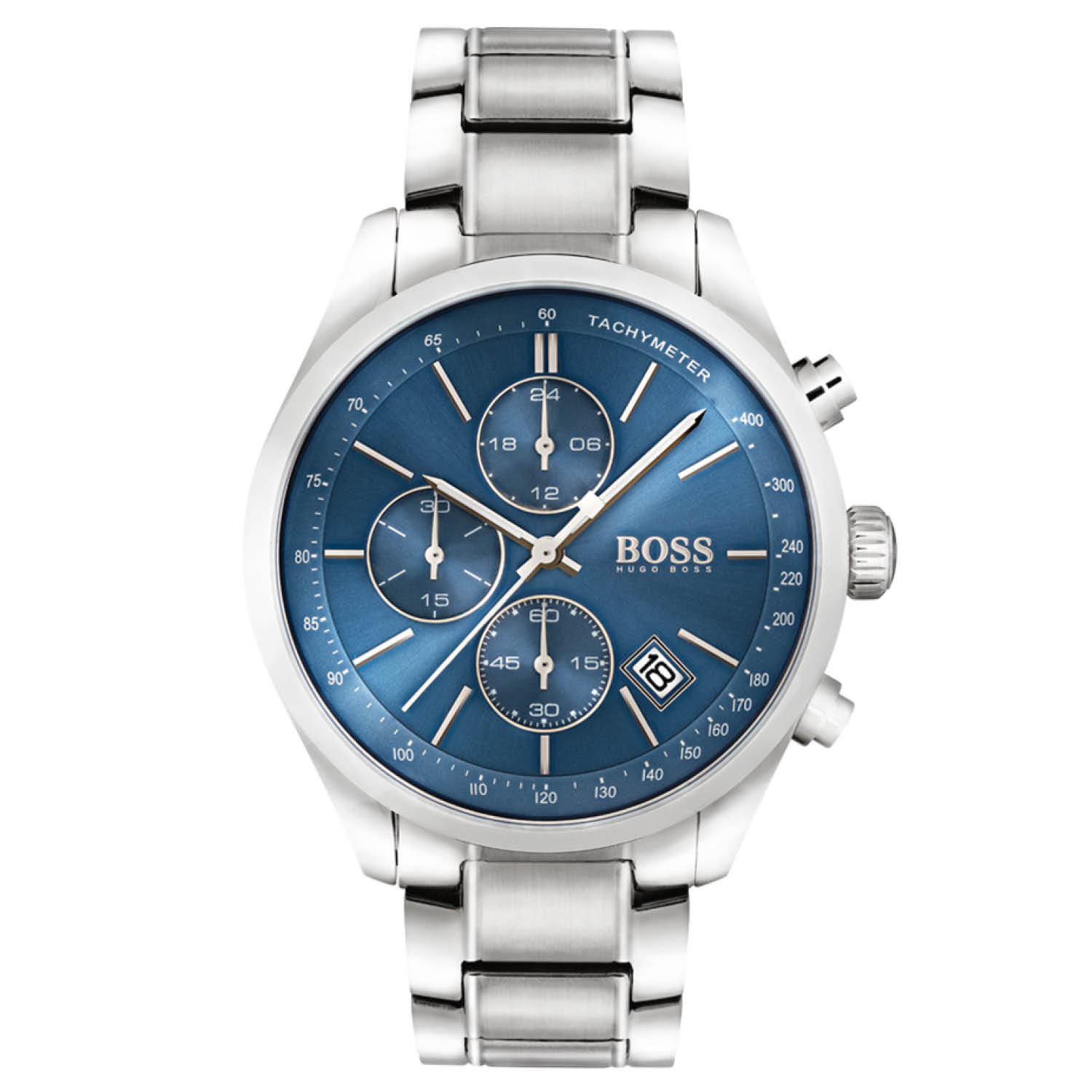 hoofdkussen bladeren vacuüm Horloge - Dit herenhorloge uit de BOSS Champion serie is een casual horloge.  Het horloge heeft mineraalglas, een blauwkleurige wijzerplaat en een  edelstaal horlogekast met een kastdiameter van 44 mm.