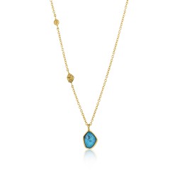 ANIA HAIE Goudkleur Turquoise pendant necklace 46 – 51cm - 46264