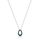 ANIA HAIE Forest Green Enamel Silver Twisted Pendant Necklace MAAT 45cm - 48193