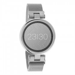OOZOO Zilver smartwatch with zilver metal mesh bracelet 38mm - 49483