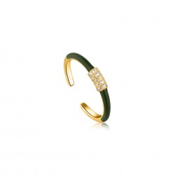 ANIA HAIE Enamel Carabiner Gold Adjustable Ring One size - 48188
