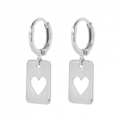 & anne Earring Special Heart Zilver plating - 47609