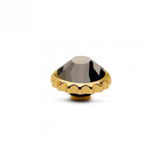 Melano Vivid Cap Steentje black diamond 11 mm Goudkleurig (meer kleuren verkrijgbaar in de winkel) - 50863