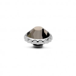 Melano Vivid Cap Steentje  black diamond 11 mm Zilverkleur (meer kleuren verkrijgbaar in de winkel) - 50862