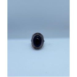 Ymala handmade Zilver Ring Onyx MAAT 17 - 43753