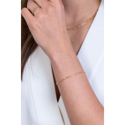 ZINZI zilveren armband goudverguld paperclip schakel ZIA2150G - 49961